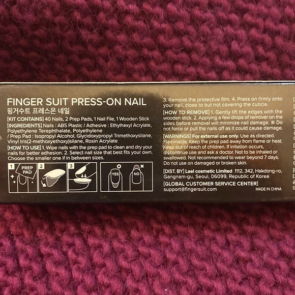 NIB Finger Suit Press on Nails Greenery Coffin - Picture 5 of 5
